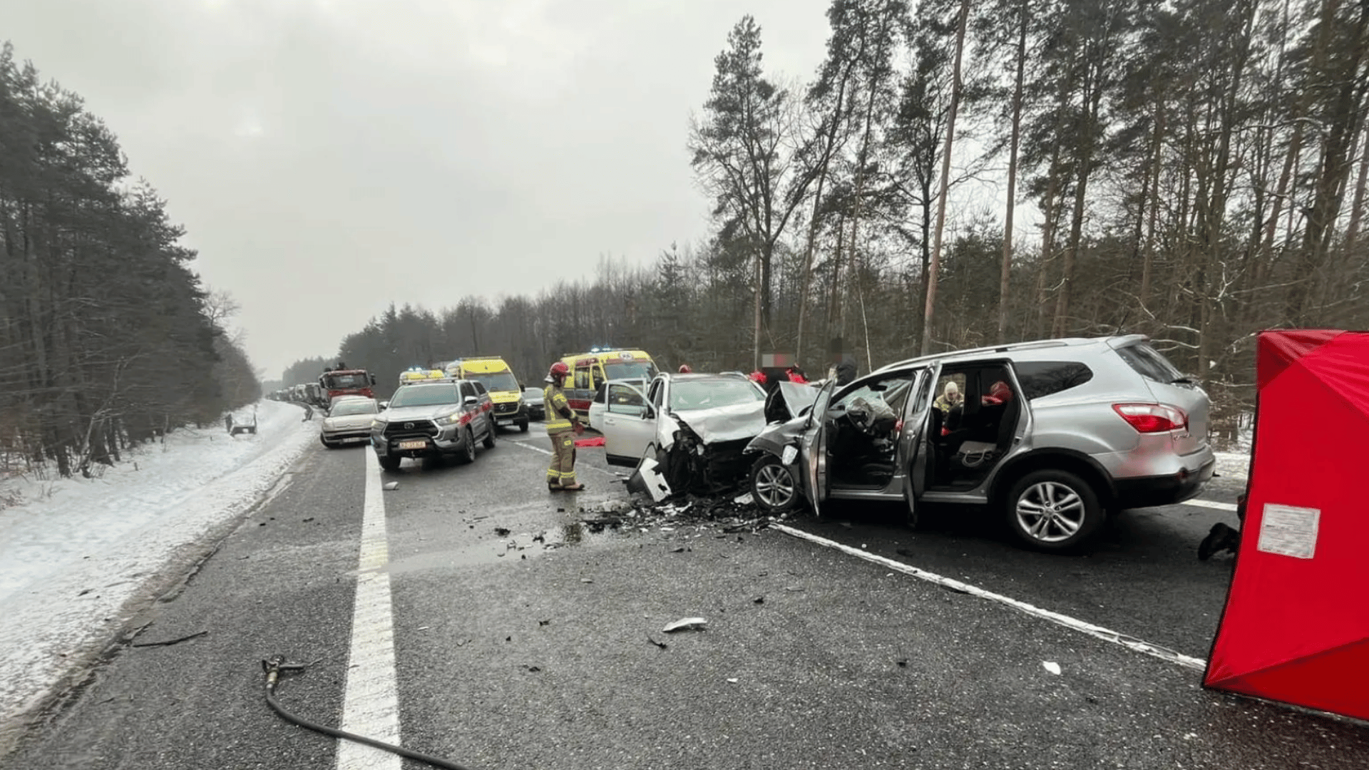 Wypadek, Fot. KM PSP Rzeszów